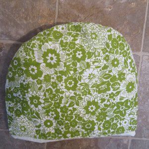 Teapot Cover Cosy Green Floral Padded Lining (757)